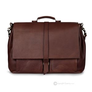 GEORGE Aktentasche Laptoptasche Notebooktasche Messenger Taschen Umhängetasche Herrentaschen handgefertigte aus echtem Leder Braun