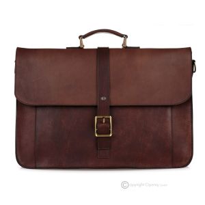 IKUBAG Aktentasche Laptoptasche Notebooktasche Messenger Taschen Umhängetasche Herrentaschen handgefertigte aus echtem Leder Braun