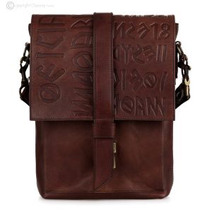 STEVEMIKU Umhängetaschen Herrentaschen handgefertigte aus echtem Leder Braun
