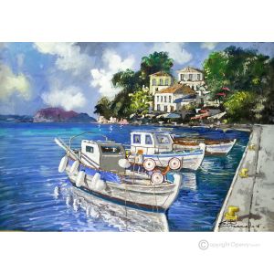 DER MARINA Acrylgemälde auf Leinwand modern Made in Italy