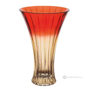 DOMINA Authentische handbemalte moderne dekorative Vase aus hochwertigem Glas.