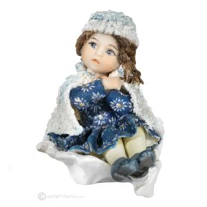 WINTER Capodimonte, Statuette, die den Winter darstellt, italienisches Kunstporzellan.