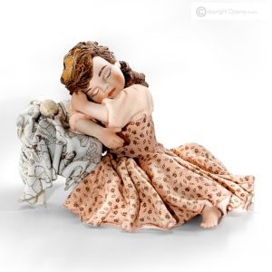Dornröschen im Wald Capodimonte-Porzellanfigur, handwerkliche Magie.