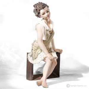 LUZ - Capodimonte-Puppe, feine italienische romantische Kunst.