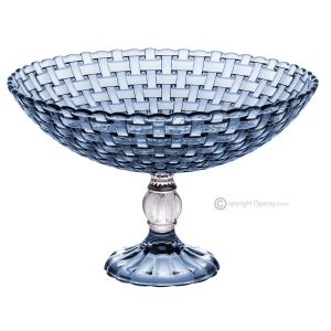 MANHATTAN Dessertschale, dekoratives, modernes, handbemaltes Tafelaufsatz aus hochwertigem Glas.