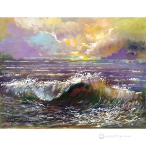 MEER Acrylgemälde auf Leinwand modern Made in Italy