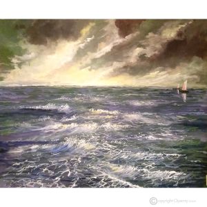STURMFLUT Acrylgemälde auf Leinwand modern Made in Italy