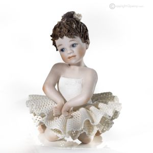 MARIE - Capodimonte-Statuette, edle Tänzerin, Kunst aus feinem Porzellan.
