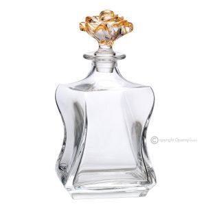 MILANO Dekanter, moderne handbemalte Dekoflasche aus hochwertigem Glas.