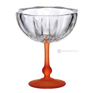 MILANO Dessertschale, modernes handbemaltes dekoratives Herzstück aus hochwertigem Glas.