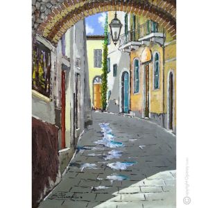 MONTEFIASCONE Acrylgemälde auf Leinwand modern Made in Italy