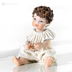 PACO Romantisches Kind, Capodimonte-Porzellanstatuette.