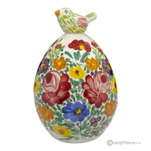 UOVO, originale Kunstkeramik von Castelli, handgefertigt und handbemalt, echtes Made in Italy.