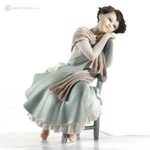 WINTERERINNERUNGEN – Capodimonte-Porzellanfigur, italienische Qualität.