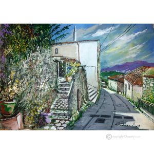 SANTA CROCE Acrylgemälde auf Leinwand modern Made in Italy