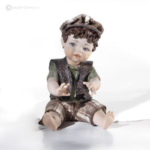 TIN-TIN - Handbemalte Capodimonte-Puppe, zeitlose Eleganz.