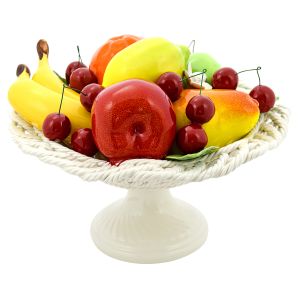 CENTROTAVOLA FRUTTO Keramik Obstkorb Schale Tafelaufsatz Barockstil Handarbeit Made Italy