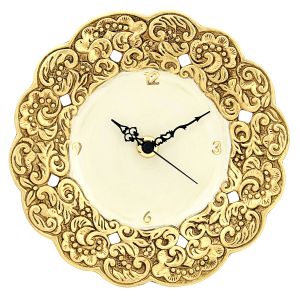 OROLOGIO ORO Künstlerische Keramikwanduhr im Barockstil handgemacht handbemalt authentisch Made in Italy