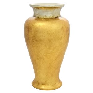 ORO Italienische Keramik Vase handgemacht Blumenmotiv Barockstil handbemalt