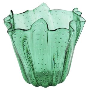 FAZZOLETTO BOLLE Murano Glas Schale Vase Murrine Made in Italy