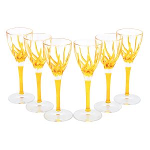 TRIX LIKÖR GLAS Gläser Likör Kristall Handbemalt Traditionelle Technik Farben Venedig