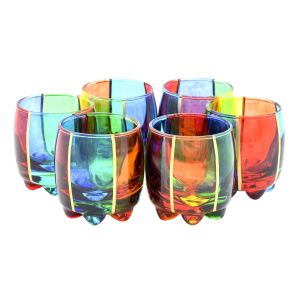 BICCHIERI GALASSIA Gläser Likör superior Klangglas Hand bemalt Farben Tradition Venedig