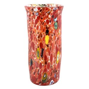 MACETE 44 Luxus Vase Murano Glas Deko mundgeblasen 925 Blattsilber elegant Venedig Stil