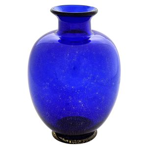 TONDO 13 Luxus Vase Murano Glas Deko mundgeblasen 24k Blattgold elegant Venedig Stil retro