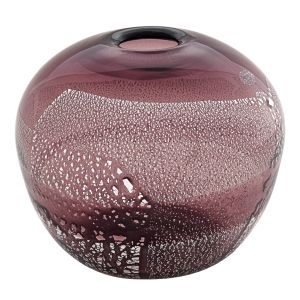 FASCIA 36 Italienische Vase Murano Glas Deko mundgeblasen Blumenvase elegant925 Blattsilber