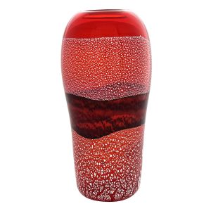 ARGENTO 34 Luxus Vase Murano Glas Deko mundgeblasen 925 Blattsilber Wohnkultur Venedig Stil
