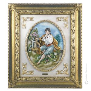 PAOLO Bild Basrelief Flachrelief Porzellan Capodimonte Made in Italy
