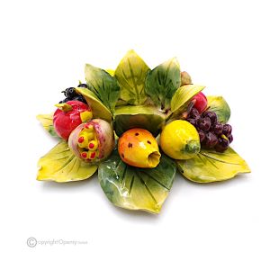 FRUCHTKERZENHALTER – Tischdekoration aus Capodimonte-Keramik