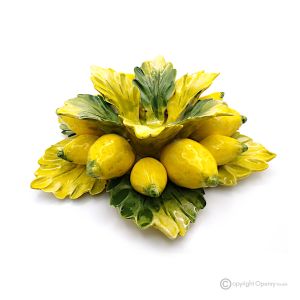 ZITRONENKERZENHALTER – Tischdekoration aus Capodimonte-Keramik