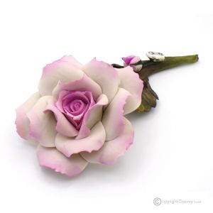 Glyzinienrose – Hängeblume aus Capodimonte-Porzellan, handgefertigt, hochwertig
