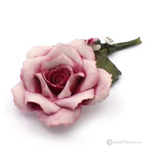 LILA ROSE – Hängende Blume aus Capodimonte-Porzellan, handgefertigt, hohe Qualität