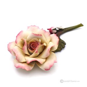 ROSE – Hängende Blume aus Capodimonte-Porzellan, handgefertigt, hochwertig