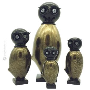 EULE mundgeblasenes Muranoglas Blattgold 24K authentisches Made in Italy