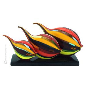FISCHE mundgeblasenes Muranoglas authentisches Made in Italy
