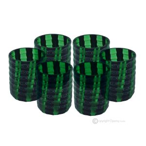 LIKÖRGLÄSER MURRINE Set 6 Shot Gläser aus Muranoglas Made in Italy