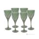 DEBBY Set aus 6 authentischen handbemalten Weingläsern mit Stiel aus hochwertigem Glas.