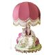 DAME MIT SPIEGEL - LAMPE Tischlampe Abat-jour Tischluechte Porzellan Capodimonte Made in Italy