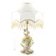 DAME MIT BLUME - LAMPE Tischlampe Abat-jour Tischluechte Porzellan Capodimonte Made in Italy