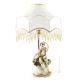JUNGER MANN MIT FRÜCHTEN - LAMPE Tischlampe Abat-jour Tischluechte Porzellan Capodimonte Made in Italy