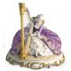 DAME MIT HARFE Capodimonte Porzellan Figur Barock handbemalt stilvoll exklusiv elegant