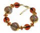 VENEZIA Armband Muranoglas 24k Goldblatt Venedig Armschmuck Murrine Wasserzeichen