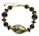 FIRENZE Armband Muranoglas 24k Goldblatt Venedig Armschmuck Handarbeit Made Italy