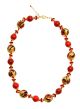 NIZZA Collier Muranoglas 24k Goldblatt Venedig Schmuck Handarbeit Made in Italy 