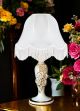 LAMPE Tischlampe Abat-jour Tischluechte  Keramik im Barockstil mit Details aus 24 Karat Gold Made in Italy