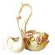 SCHWAN Exklusives Ornament aus Keramik im Barockstil mit Details aus 24 Karat Gold Made in Italy