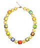 LONDRA Collier Halskette Muranoglas Original Venedig Gold Blatt 24k Schmuck Platin